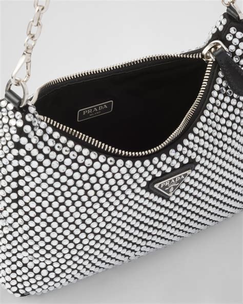 prada artificial crystal bag|prada crystal bucket bag.